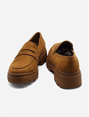 Mocassins met suède-look