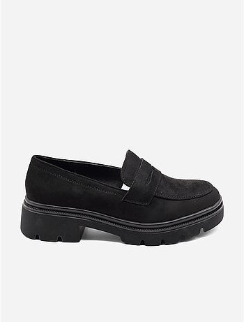 Mocassins met suède-look