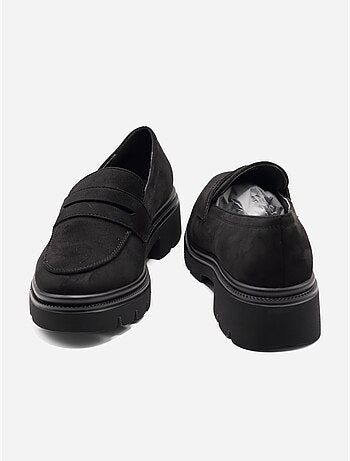Mocassins met suède-look