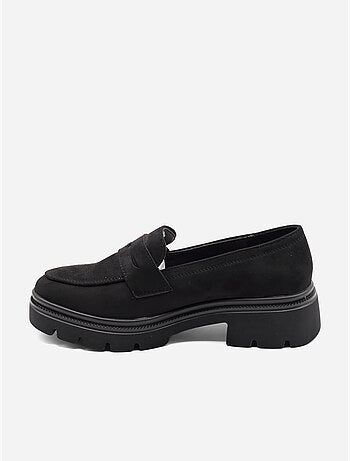 Mocassins met suède-look