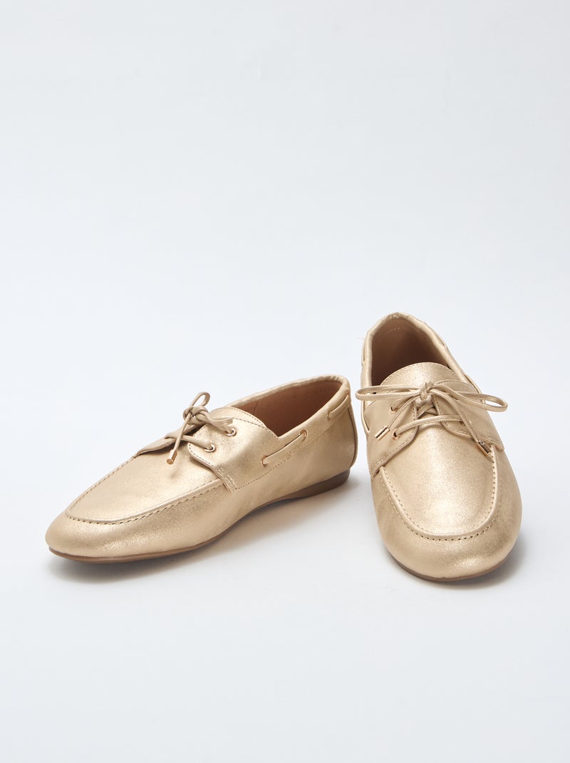 Mocassins met veters Geel - Kiabi