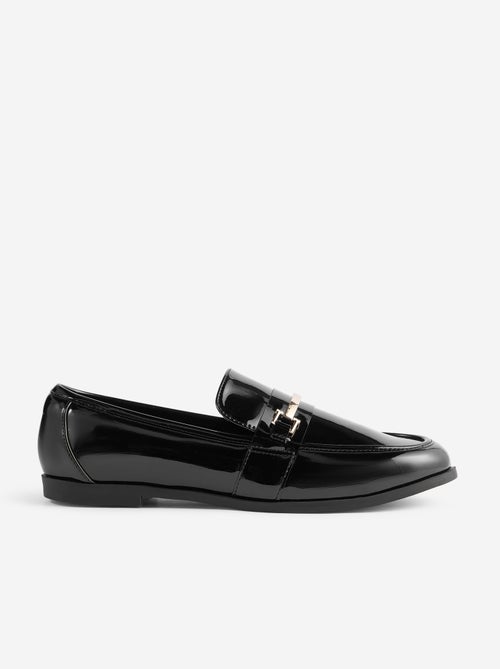 Mocassins vernies avec bijoux dorés fantaisies - Kiabi