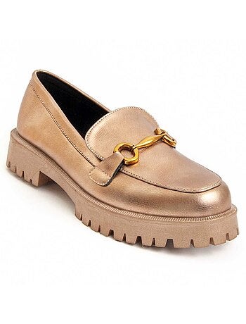 Moccassin à Plateforme Matière Synthétique Et Textile Montevita