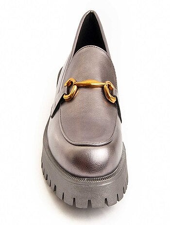 Moccassin à Plateforme Matière Synthétique Et Textile Montevita
