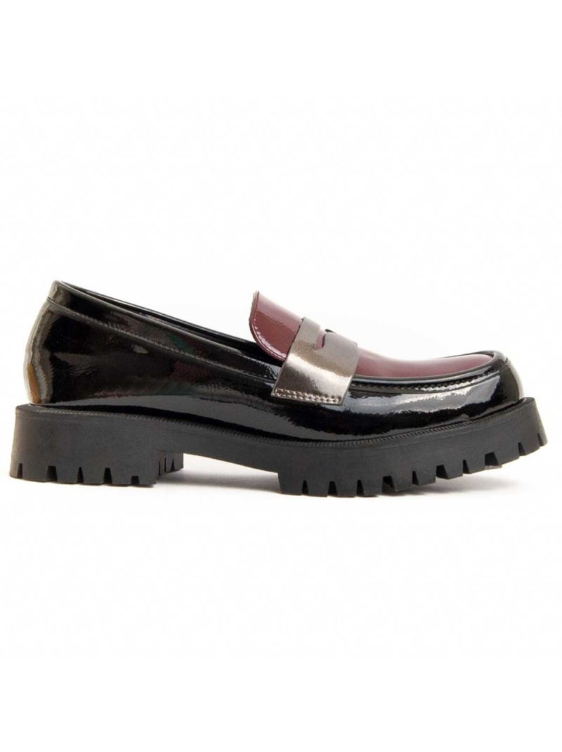 Moccassin à Plateforme Matière Synthétique Et Textile Montevita Noir - Kiabi