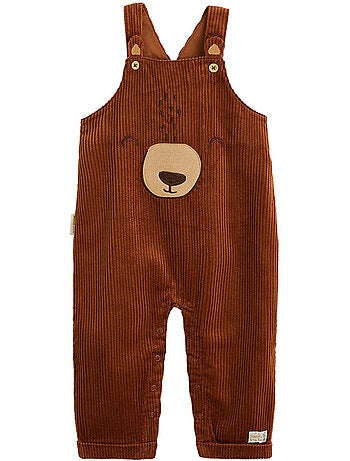 Mocha corduroy babyoveralls