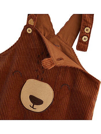 Mocha corduroy babyoveralls