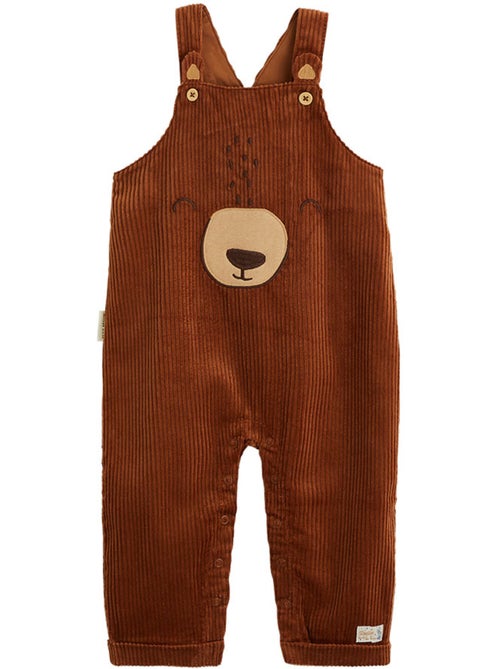 Mocha corduroy babyoveralls - Kiabi