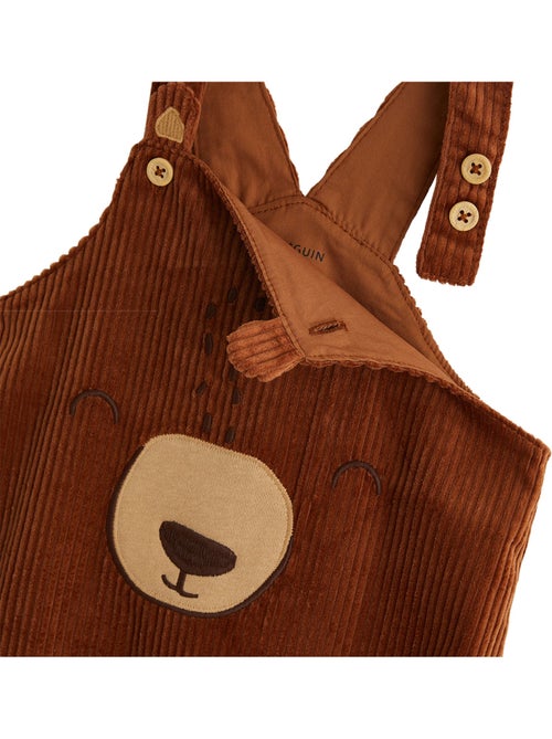 Mocha corduroy babyoveralls - Kiabi