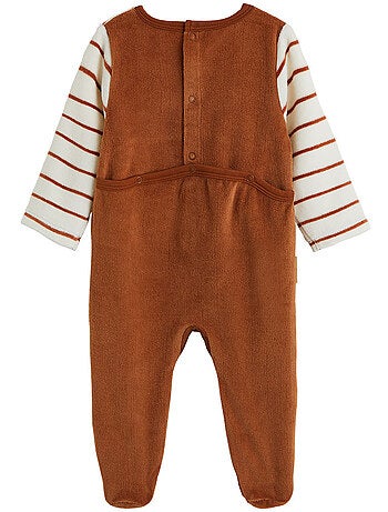 Mocha velours babypyjama