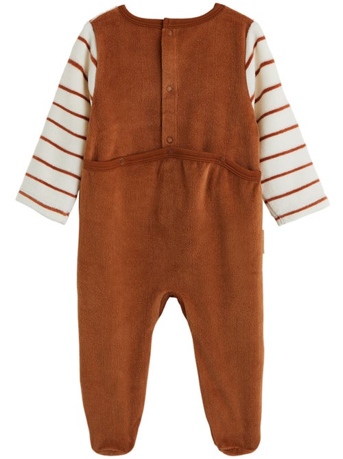 Mocha velours babypyjama - Kiabi Mocha velours babypyjama - Kiabi