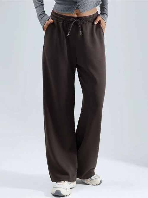 Modal broek met middelhoge taille en wijde pijpen busem - Kiabi Modal broek met middelhoge taille en wijde pijpen busem - Kiabi