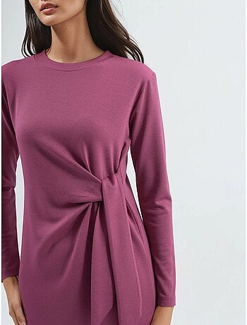 Modal touch jurk met split, bersan-collectie hiccup
