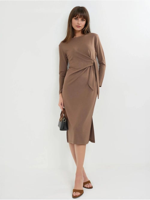 Modal touch jurk met split, bersan-collectie hiccup - Kiabi Modal touch jurk met split, bersan-collectie hiccup - Kiabi