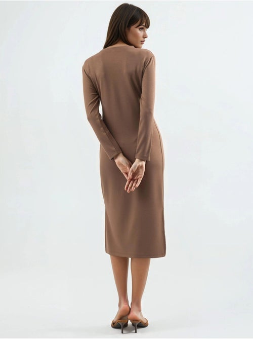 Modal touch jurk met split, bersan-collectie hiccup - Kiabi Modal touch jurk met split, bersan-collectie hiccup - Kiabi