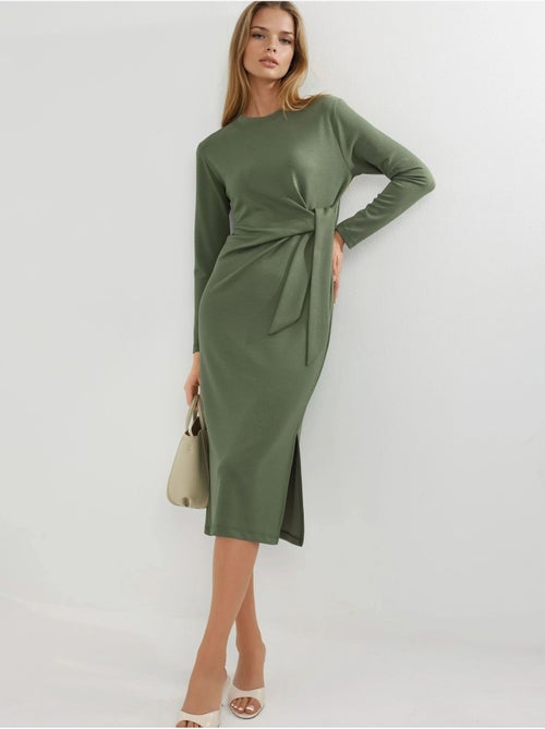 Modal touch jurk met split, bersan-collectie hiccup - Kiabi Modal touch jurk met split, bersan-collectie hiccup - Kiabi
