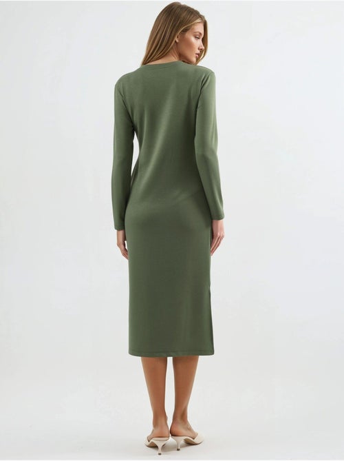 Modal touch jurk met split, bersan-collectie hiccup - Kiabi Modal touch jurk met split, bersan-collectie hiccup - Kiabi