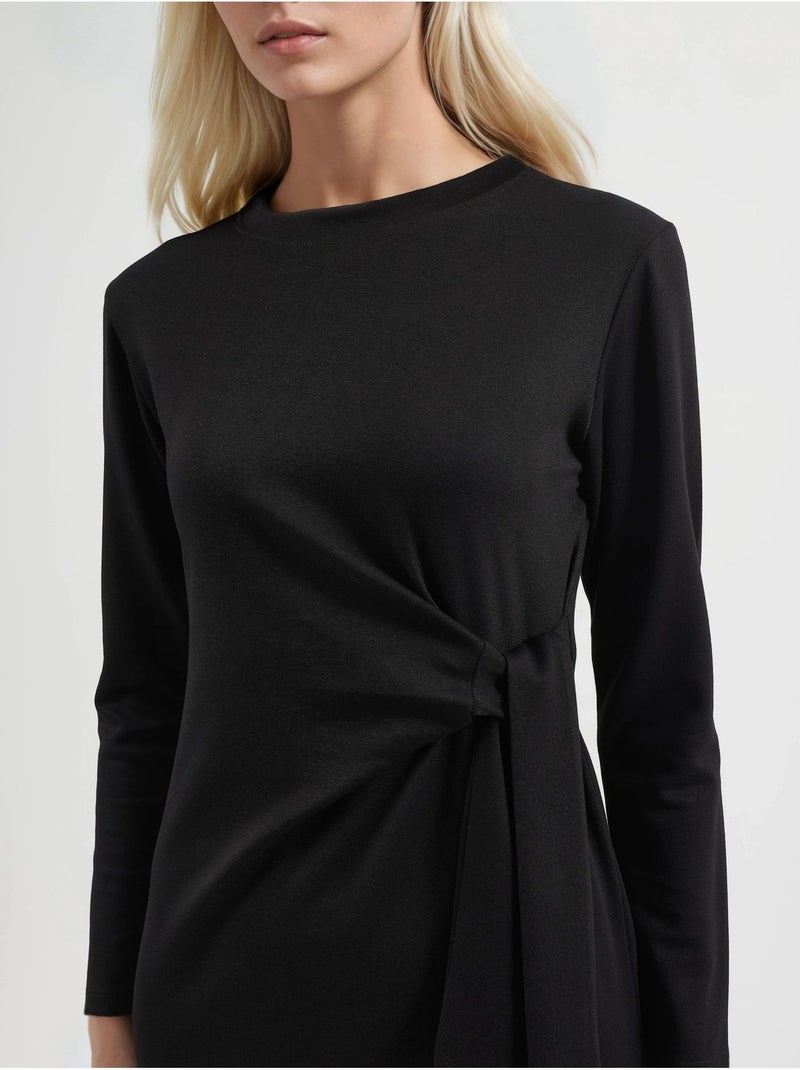Modal touch jurk met split, bersan-collectie hiccup Zwart - Kiabi