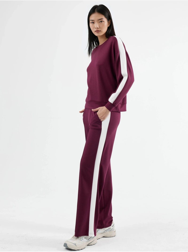 Modal touch regular fit sweatshirt- en broekset hiccup Bordeauxrood - Kiabi