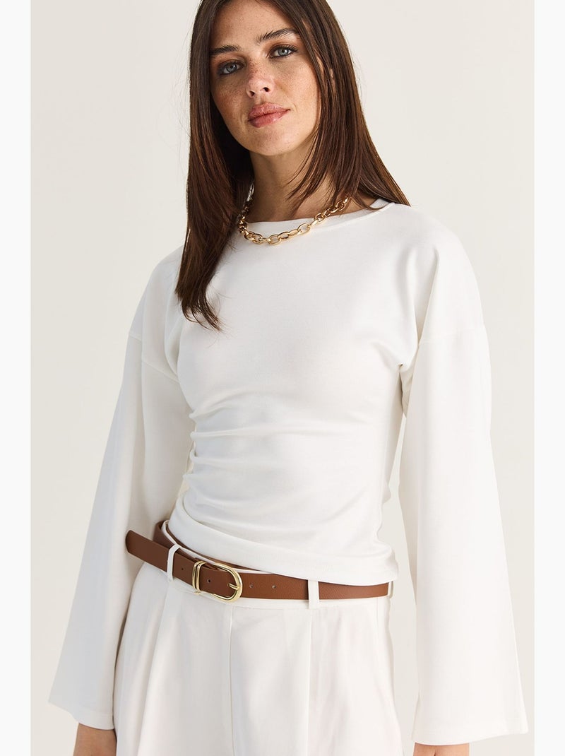Modale blouse lucci Wit - Kiabi