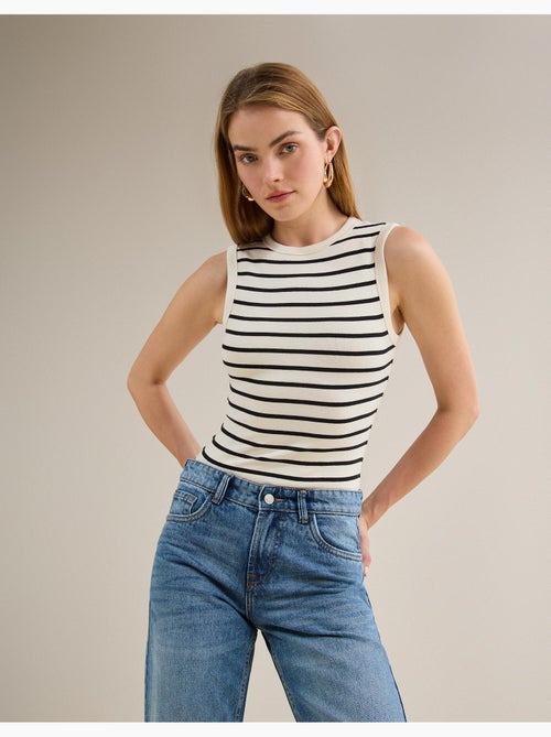 Modale bodysuitstrepen, MO Fashion - Kiabi Modale bodysuitstrepen, MO Fashion - Kiabi