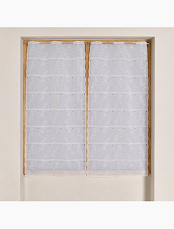 Modulable brodé à motif feuillage