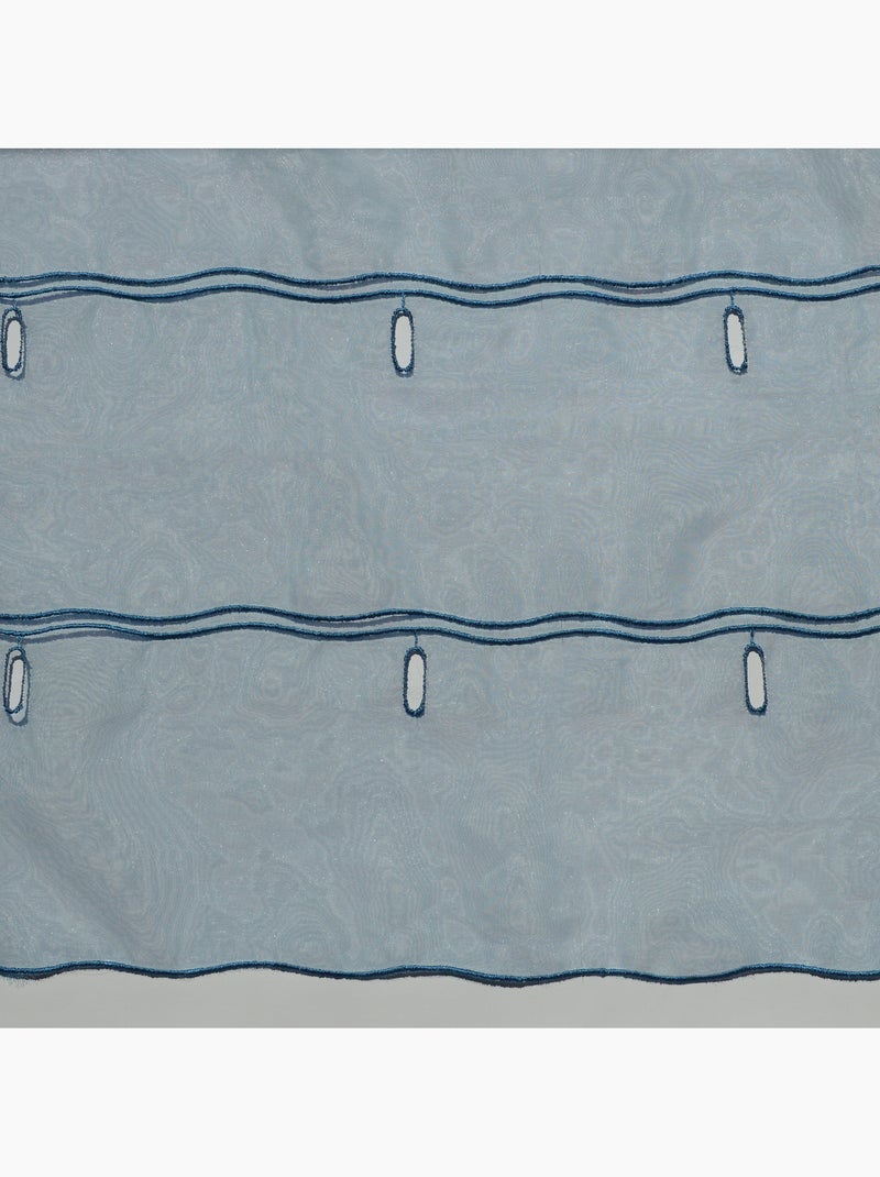 Modulable organza uni à boutonnières brodées Bleu - Kiabi