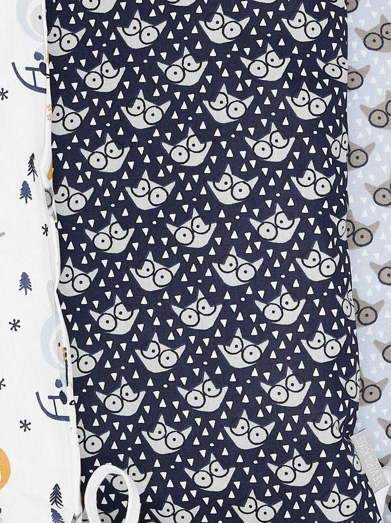 Modulaire kussensloop met strik katoen Blauw - Kiabi