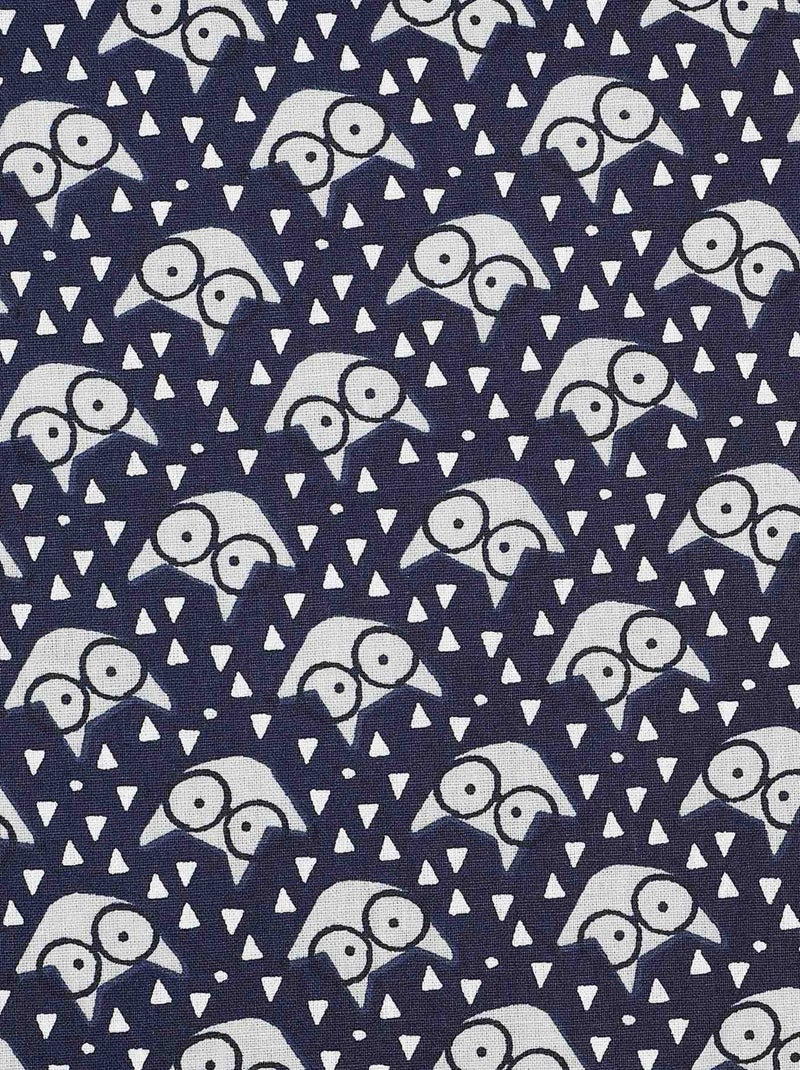 Modulaire kussensloop met strik katoen Marineblauw - Kiabi