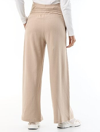 Moederschapsjoggingbroek met wijde pijpen van french terry
