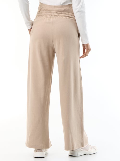 Moederschapsjoggingbroek met wijde pijpen van french terry - Kiabi Moederschapsjoggingbroek met wijde pijpen van french terry - Kiabi