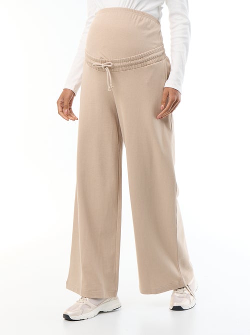 Moederschapsjoggingbroek met wijde pijpen van french terry - Kiabi Moederschapsjoggingbroek met wijde pijpen van french terry - Kiabi