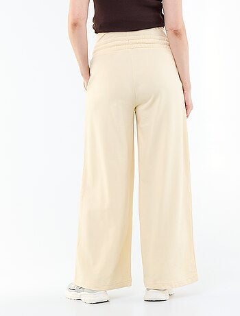 Moederschapsjoggingbroek met wijde pijpen van french terry