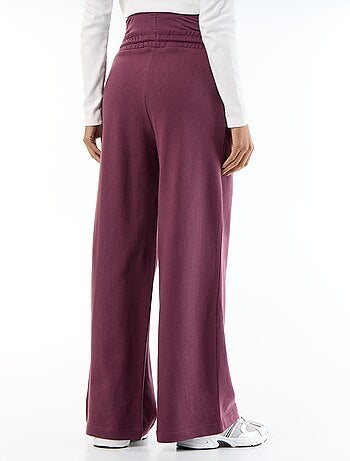 Moederschapsjoggingbroek met wijde pijpen van french terry