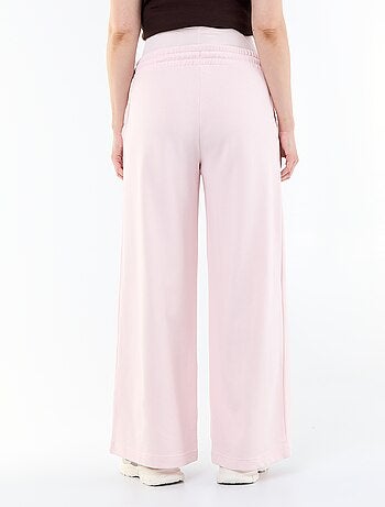Moederschapsjoggingbroek met wijde pijpen van french terry