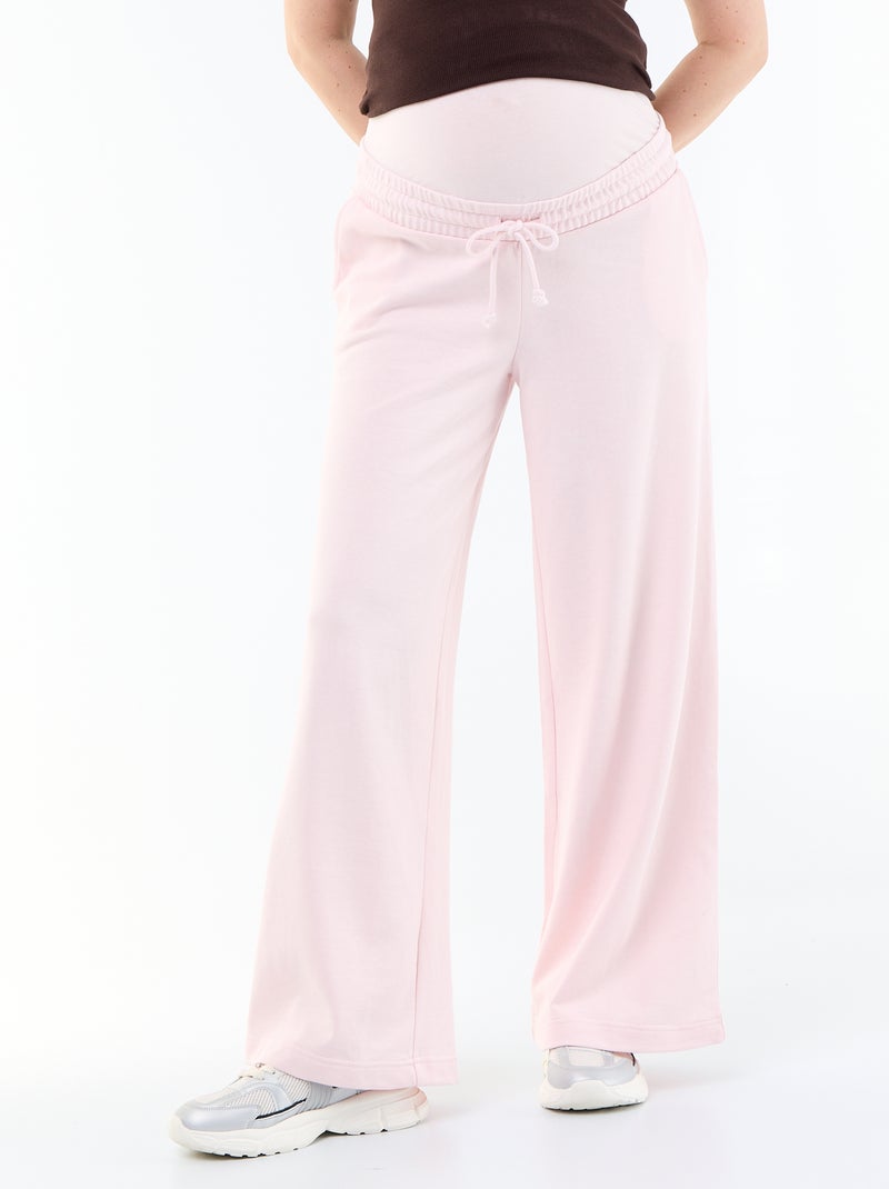 Moederschapsjoggingbroek met wijde pijpen van french terry Rose - Kiabi