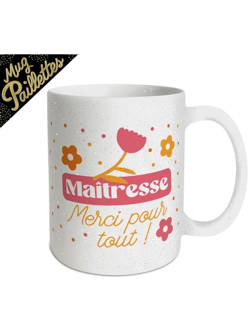 Mok déco Merci voor alles ! confettis pailletés - Kiabi
