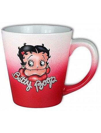 Mok decoratief met glitters 'Betty Boop' en keramiek – 10 cm – 320 ml