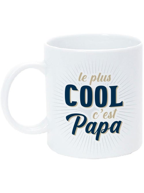 Mok en keramiek 320 ml Papa Cool bedrukt voorkant-achterkant - Kiabi Mok en keramiek 320 ml Papa Cool bedrukt voorkant-achterkant - Kiabi