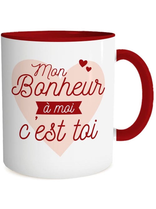 Mok en keramiek SUD_TRADING 320 ml Mon bonheur met moi dit is toi - Kiabi