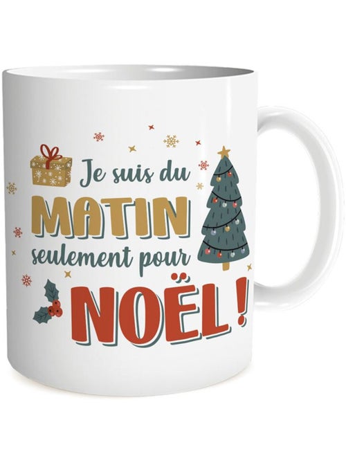 Mok en keramiek van Noël STC - Je suis van het matin seulement voor Noël - Kiabi