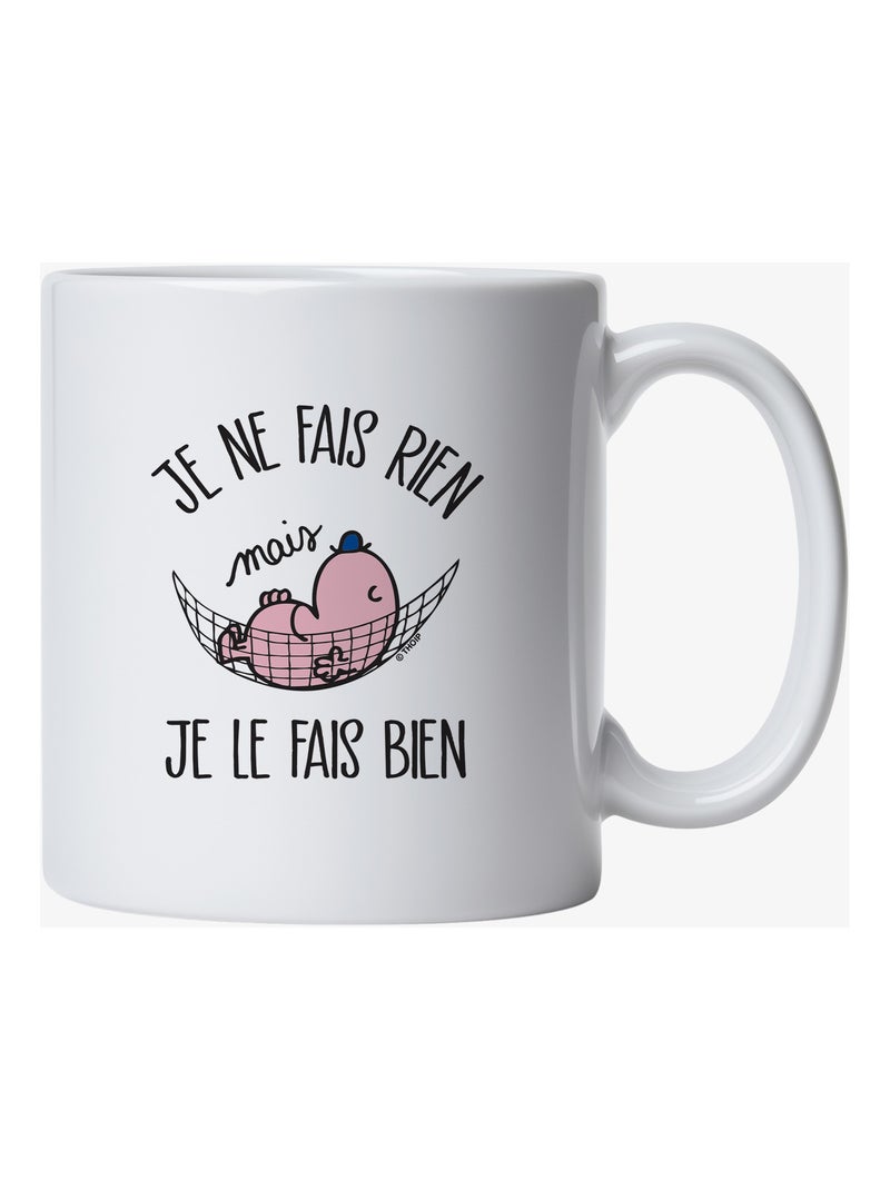 Mok JE NE FAIS RIEN MAIS JE LE FAIS BIEN Wit - Kiabi