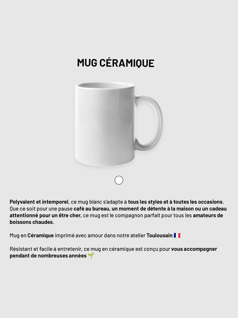 Mok JE SUIS POLIE Wit - Kiabi