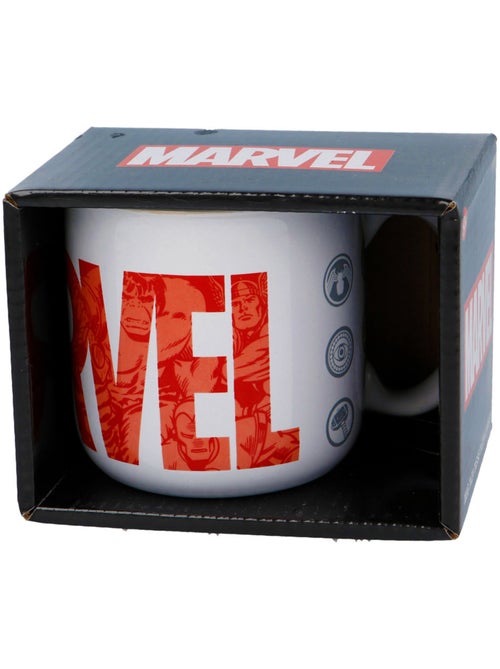 Mok klein-déjeuner en keramiek 'Marvel' – 400 ml, design rood en zwart - Kiabi