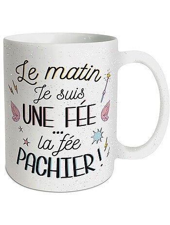 Mok met glitters en keramiek 320 ml - De matin je suis een fée