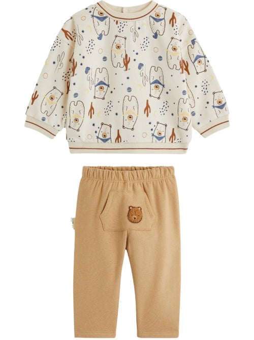 Moka baby set: sweatshirt en fleecebroek - Kiabi Moka baby set: sweatshirt en fleecebroek - Kiabi