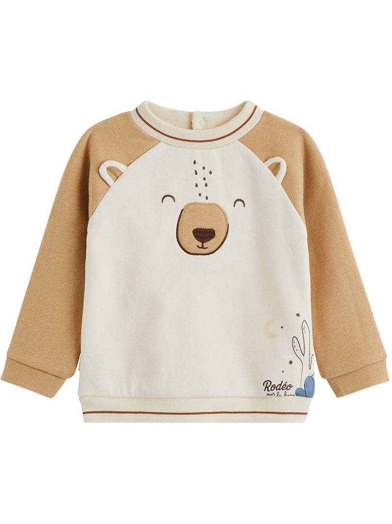 Moka baby set: sweatshirt en fleecebroek Bruin - Kiabi