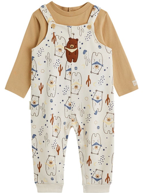 Moka fleece babyoveralls en t-shirtset - Kiabi
