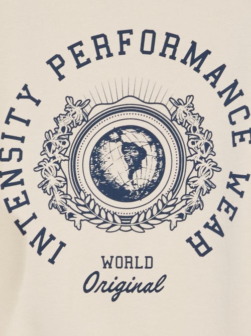 Molleton sweatshirt met print - gemakkelijk aan te trekken collectie - Kiabi