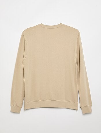 Molton sweater met print - Gemakkelijk aan te trekken